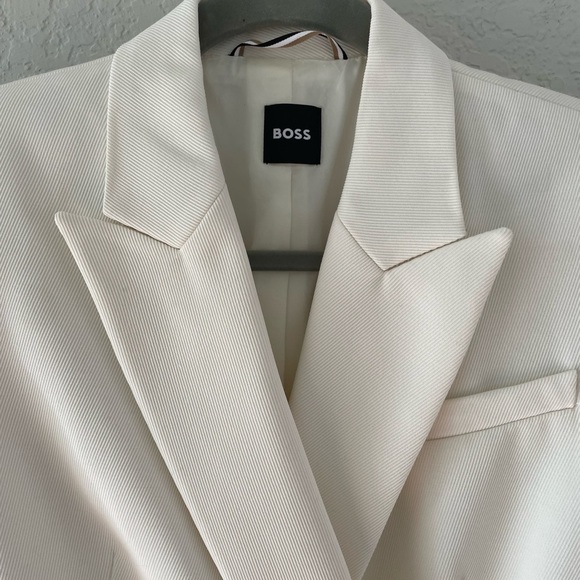 Boss Slim Fit Jacket in Wool Twill Minimalist Tailored Blazer - Picture 5 of 14